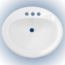 LAVABO OVALADO BLANCO CU CATO