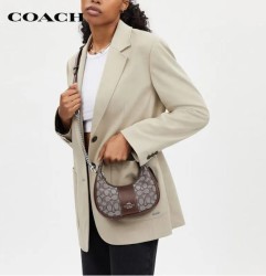 Bolso COACH CU984SVS8S Media Luna Café