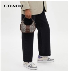 Bolso COACH CU984SVS8S Media Luna Café