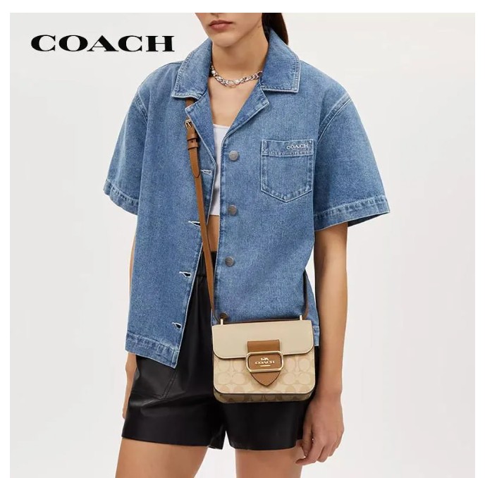Bolso Coach CR329IMWQ4 Rayas Mujer Caqui