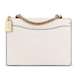 Bolso Coach Klare Acordeón Pequeño Blanco/Caqui