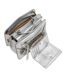 Combo Bolsa y Cartera Steve Madden Evelyn Crinkle Silver