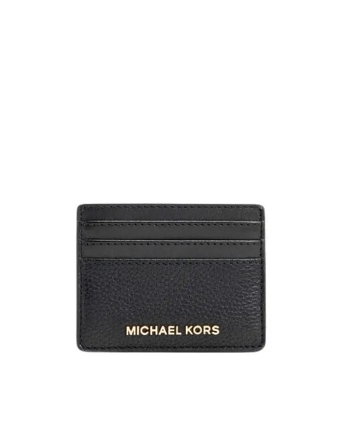 Tarjetero Michael Kors Jet Set Travel en piel granulada color Negro