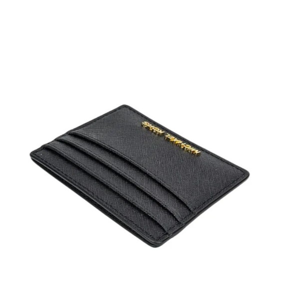 Tarjetero Michael Kors Jet Set Travel en piel semi lisa color Negro