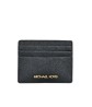 Tarjetero Michael Kors Jet Set Travel en piel semi lisa color Negro