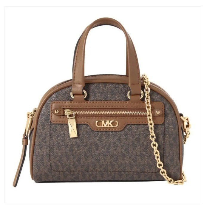 Bolsa Michael Kors Williamsburg Extrapequeña Café/Miel 32F3G6WC0B
