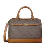 Bolso Crossbody Michael Kors Belted Satchel color café