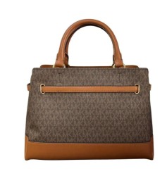 Bolso Crossbody Michael Kors Belted Satchel color café