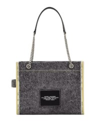 The Marc Jacobs Denim Chain Tote Bag Small Black