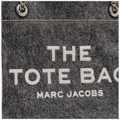 The Marc Jacobs Denim Chain Tote Bag Small Black