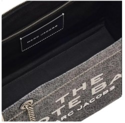 The Marc Jacobs Denim Chain Tote Bag Small Black