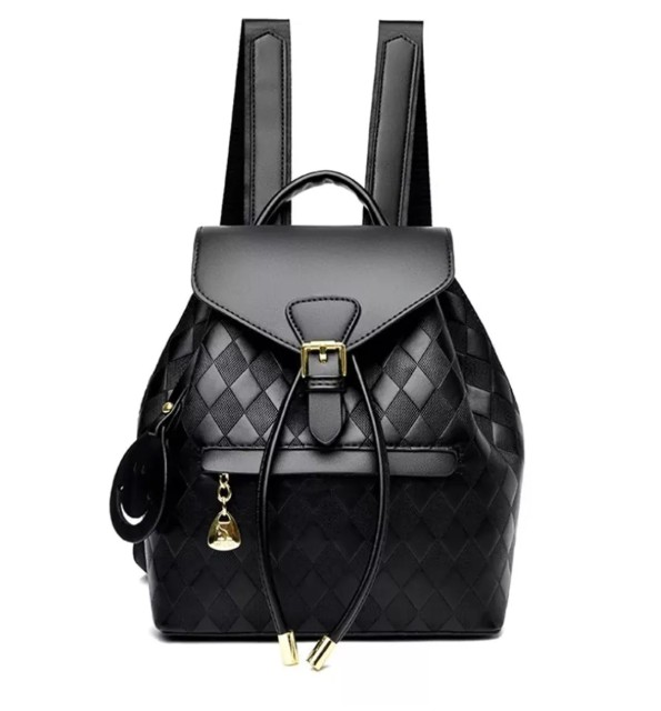 Mochila impermeable multiuso antirrobo tela lisa Color negro