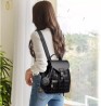 Mochila impermeable multiuso antirrobo tela lisa Color negro
