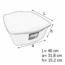 PALANGANA RECT BCA 11.35lt (12QT) 0657 STERILITE