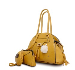 JGO. DE BOLSAS DE DAMA MCCARTHY MODELO BOL-01 MOSTAZA