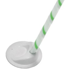 TAPA PARA FRASCOS DE BOCA ANCHA PARA SORBETE Y POPOTE BLANCO 4PK BALL