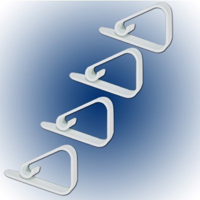 SUJETA MANTELES PLASTICO BCO 4UDS C/D BRINOX.
