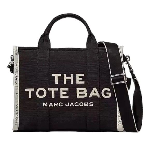The Jacquard Marc Jacobs Small Tote Bag Black 26cm