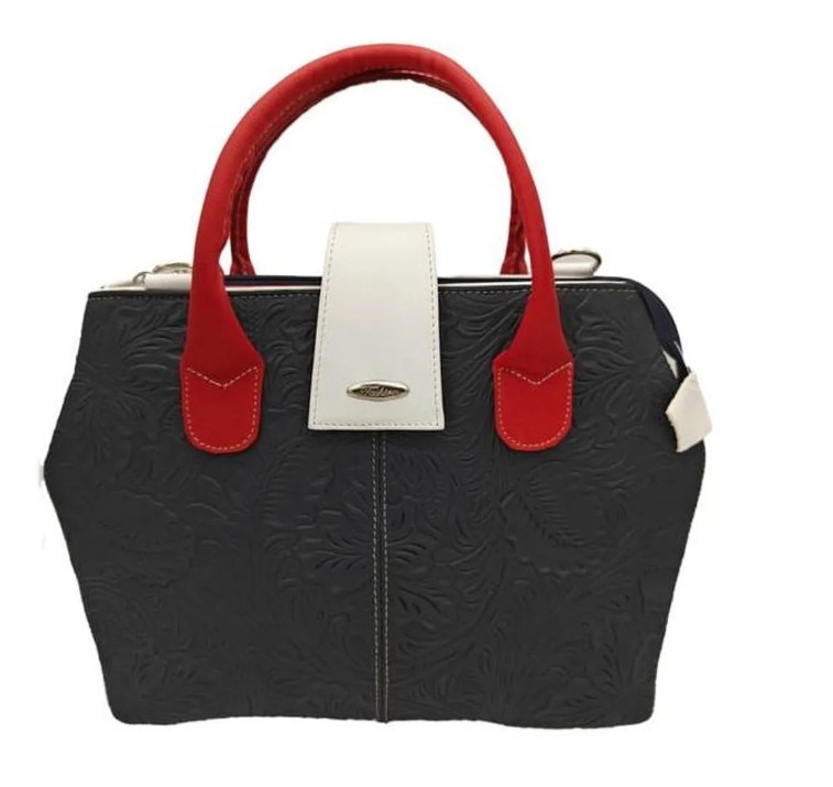 Bolsa en Piel Vacuno Cincelada Fana Marbella Multicolor
