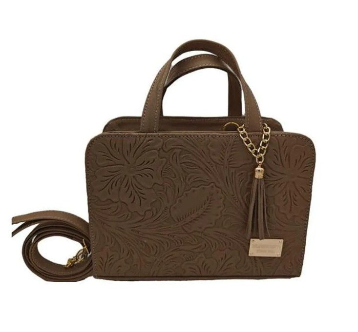 Bolsa en Piel Vacuno Cincelada Fana Patricia Avellana