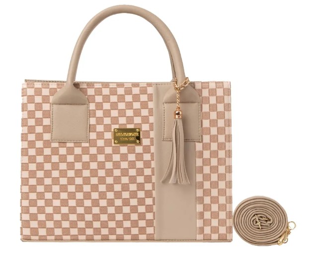 Bolsa Fana Kady Color Beige Bonita