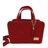 Bolsa en Piel Vacuno Cincelada Fana Patricia Rojo