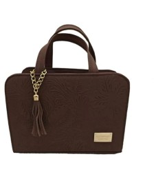 Bolsa en Piel Vacuno Cincelada Fana Patricia Chocolate
