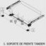 SOPORTE DE FRENTE TANDEM28X GRIS Z96.10E1 BLUM