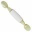 JALADERA LATON BRILLANTE CON PLASTICO BLANCO FINCSA.