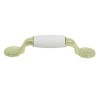 JALADERA LATON BRILLANTE CON PLASTICO BLANCO FINCSA.