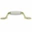 JALADERA LATON BRILLANTE CON CERAMICA BLANCO FINCSA.