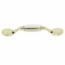 JALADERA LATON BRILLANTE CON CERAMICA BLANCO FINCSA.