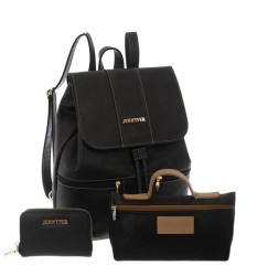 Bolsa Para Dama Jennyfer Backpack Negra 8472-1PAQ