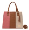 Bolsa Fana Irma Color Rosa / Camel Elegante