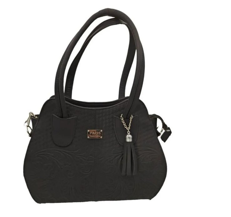 Bolsa en Piel Vacuno Cincelada Fana Cleopatra Negro