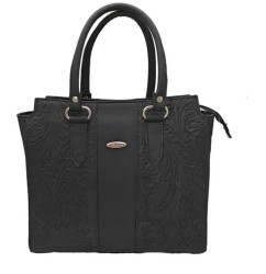 Bolsa en Piel Vacuno Cincelada Fana Camila Negro