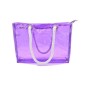 Bolsa de playa transparente morado neón