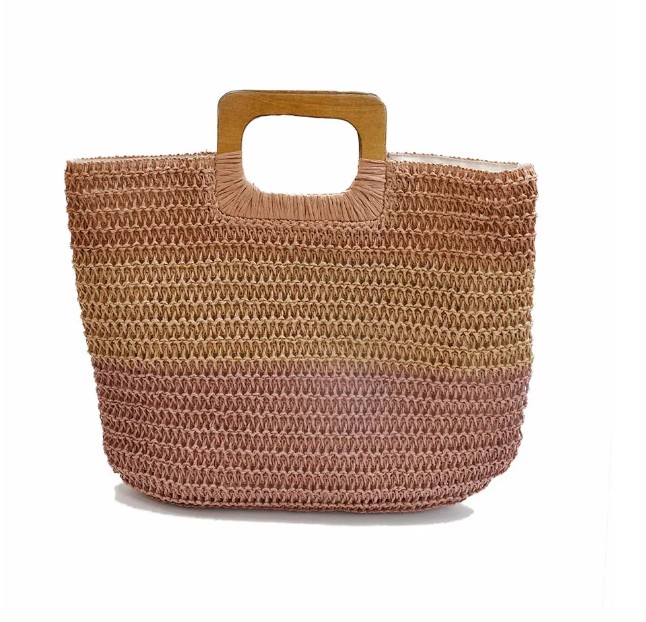 Bolsa de playa paja multicolor