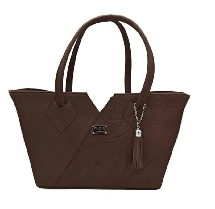Bolsa en Piel Vacuno Cincelada Fana Lorena Chocolate