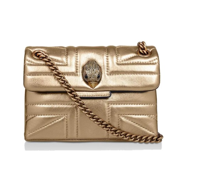 BOLSA KURT GEIGER MINI DORADA LOGO INGLATERRA 9483061109