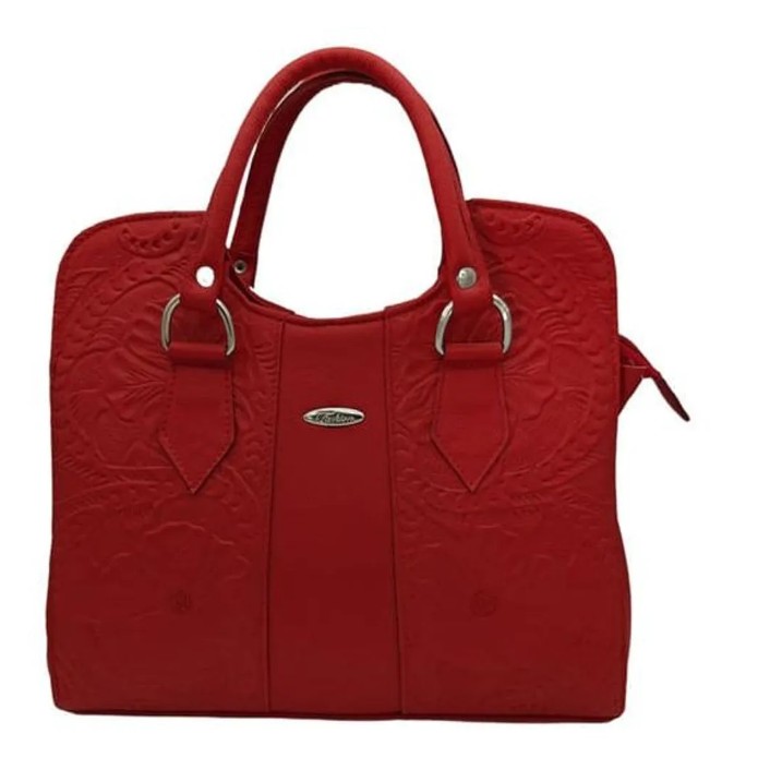Bolsa en Piel Vacuno Cincelada Fana Thaliss Rojo