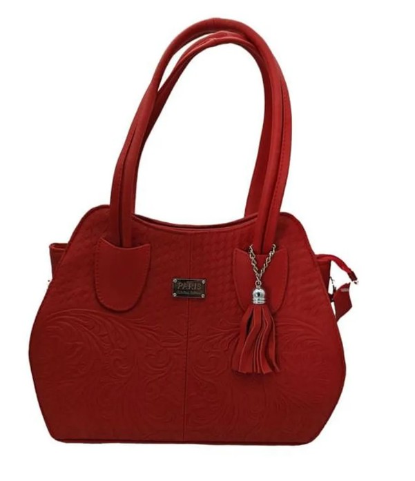 Bolsa en Piel Vacuno Cincelada Fana Cleopatra Rojo
