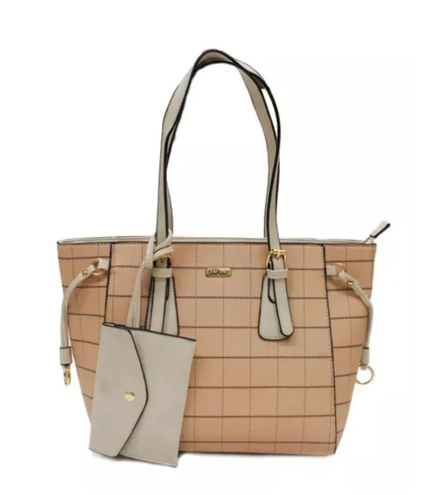 Bolsa Tote Dama Color Rosa Con Monedero