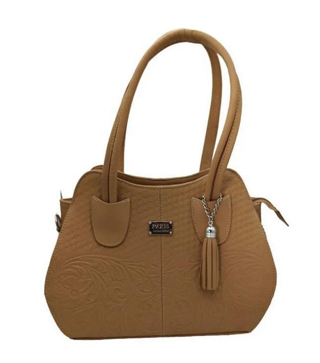 Bolsa en Piel Vacuno Cincelada Fana Cleopatra Camel