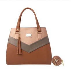 Bolsa Fana Nadia Color Oro/Camel Original