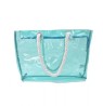 Bolsa de playa transparente azul turquesa neón