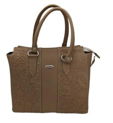 Bolsa en Piel Vacuno Cincelada Fana Camila Avellana