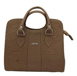 Bolsa en Piel Vacuno Cincelada Fana Thaliss Avellana