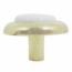 BOTON LATON BRILLANTE CON CERAMICA BLANCA FINCSA.