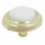 BOTON LATON BRILLANTE CON CERAMICA BLANCA FINCSA.